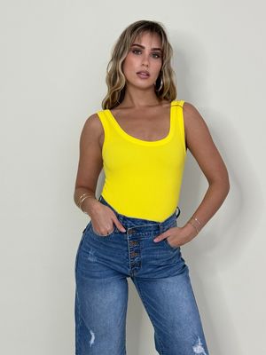 Yellow Basic Top(One Size)