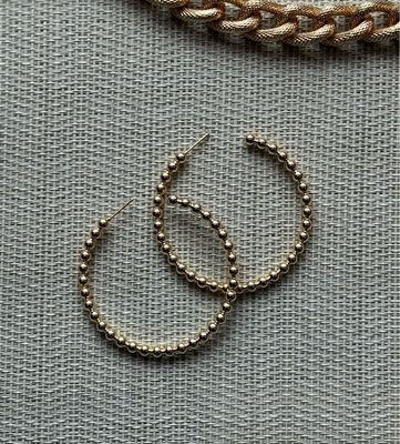 Gold Beads Hoops