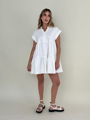 White Denim Tunic Dress