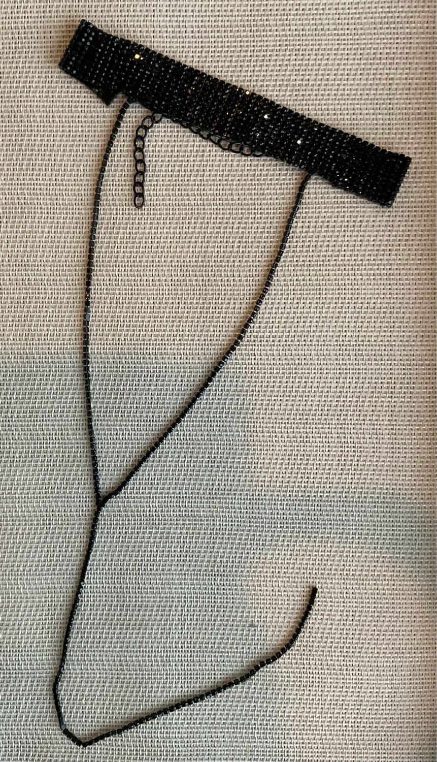 Black Rhinestone Necklace