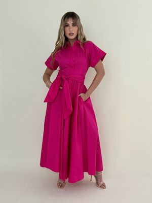 Beautiful Fuchsia Midi Dress