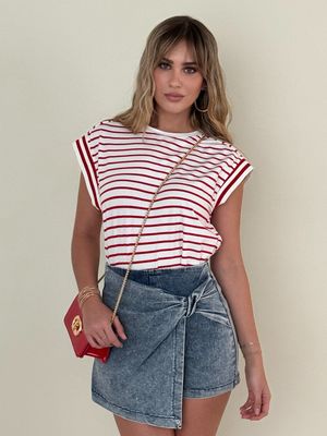 Red Stripes Top