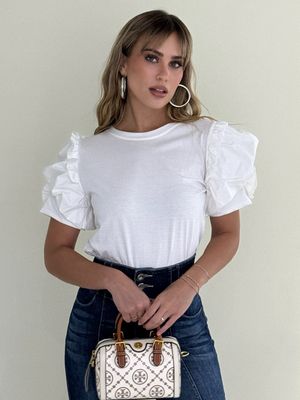 White Rose Sleeves Top