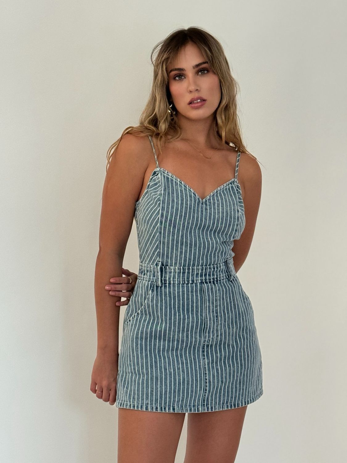 Stripes Denim Romper