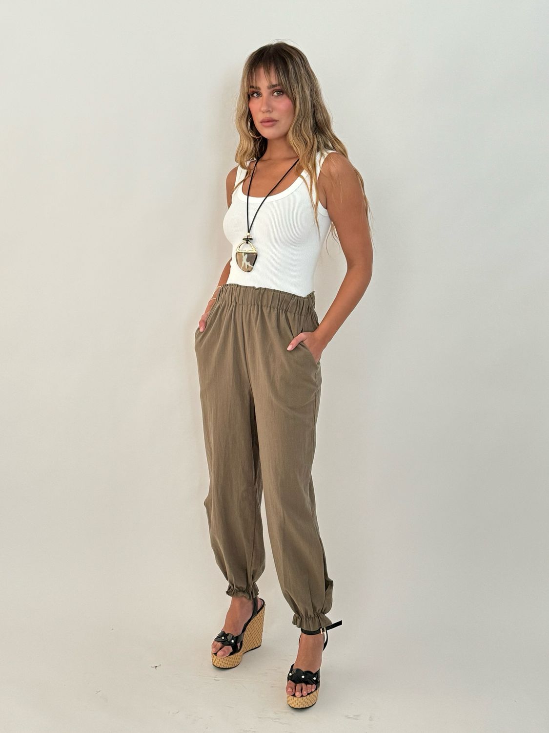 Olive Relaxed Jogger Pants