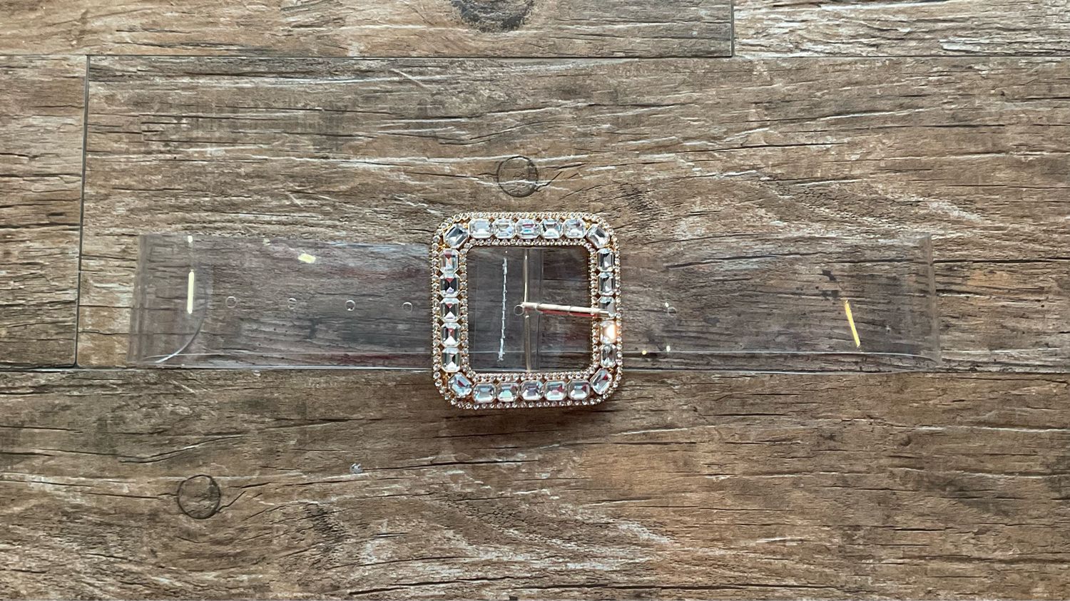 Gold Clear Rhinestone Belt