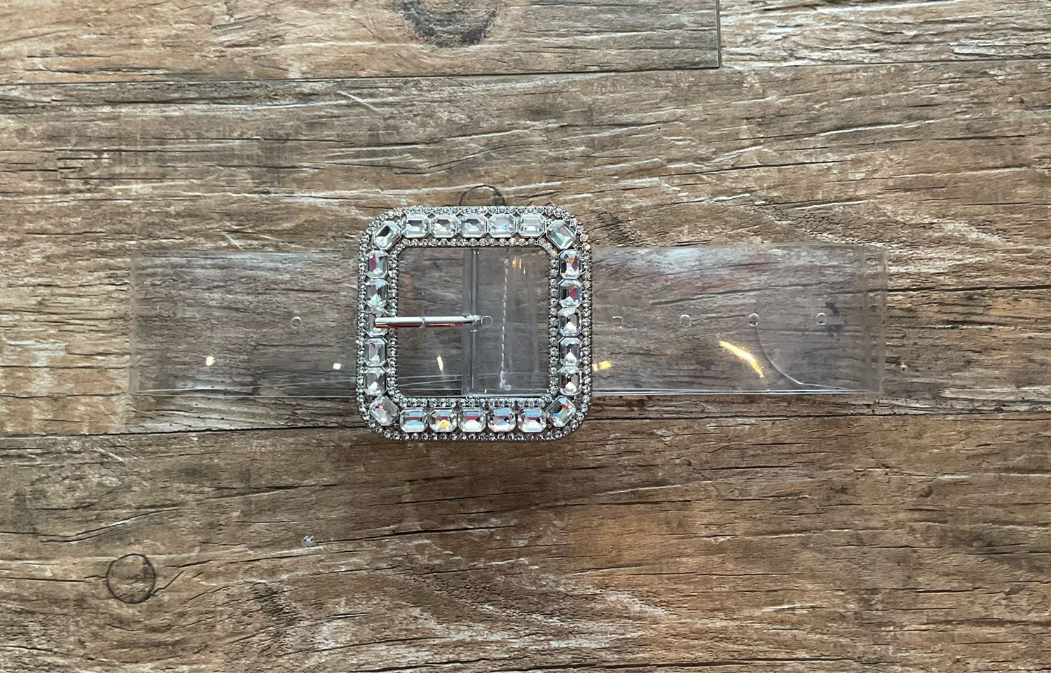 Silver Clear Rhinestone Belt