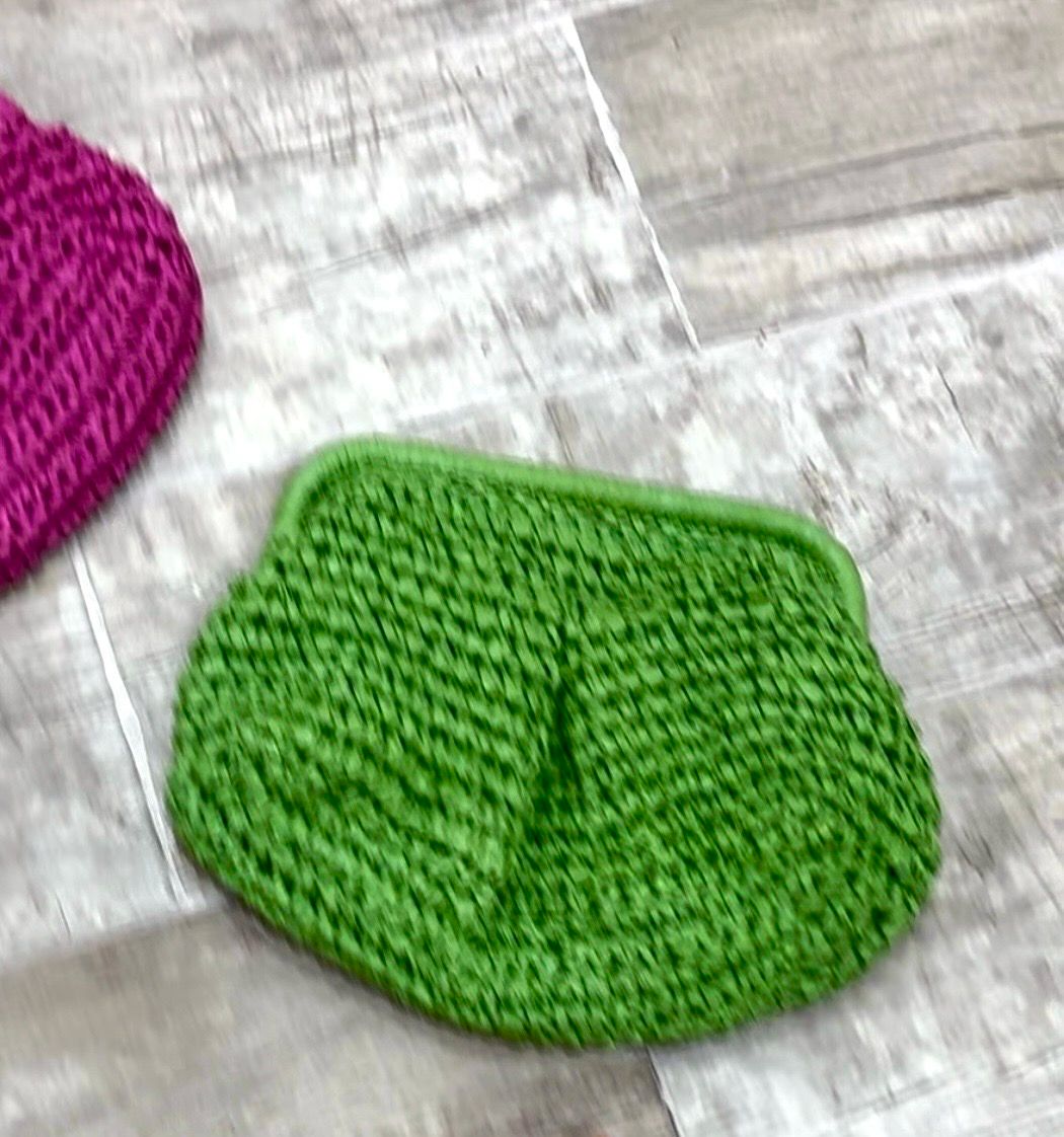 Green Raffia Cloud Handbag