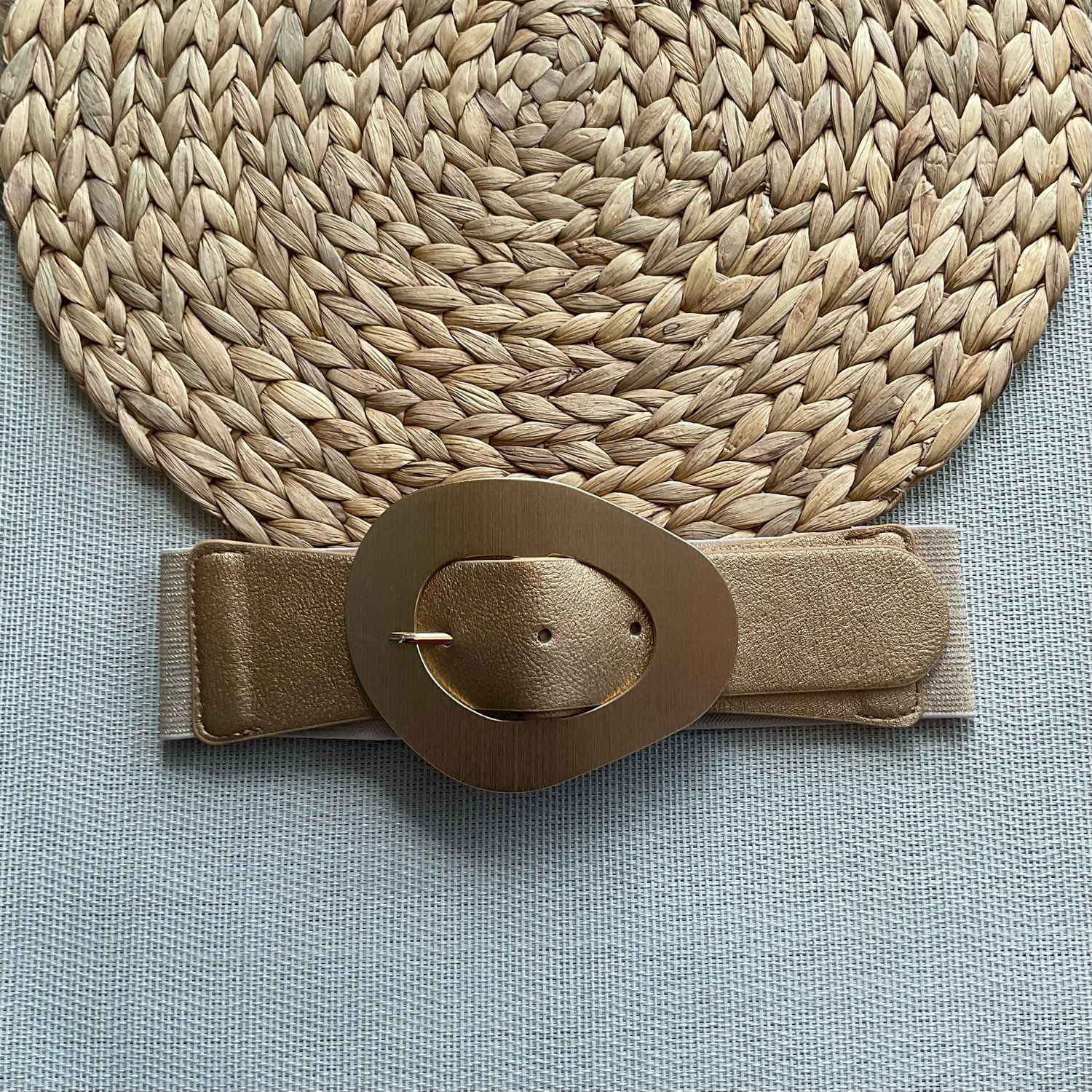 Gold Metallic Spandex Belt