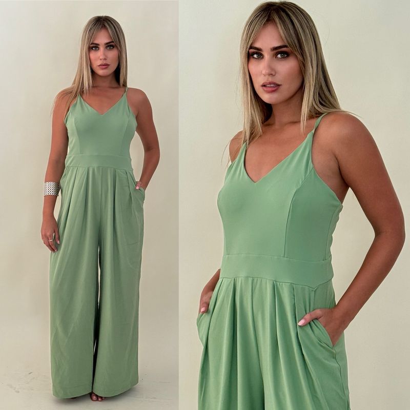 Sage Green Athleisure Jumpsuit