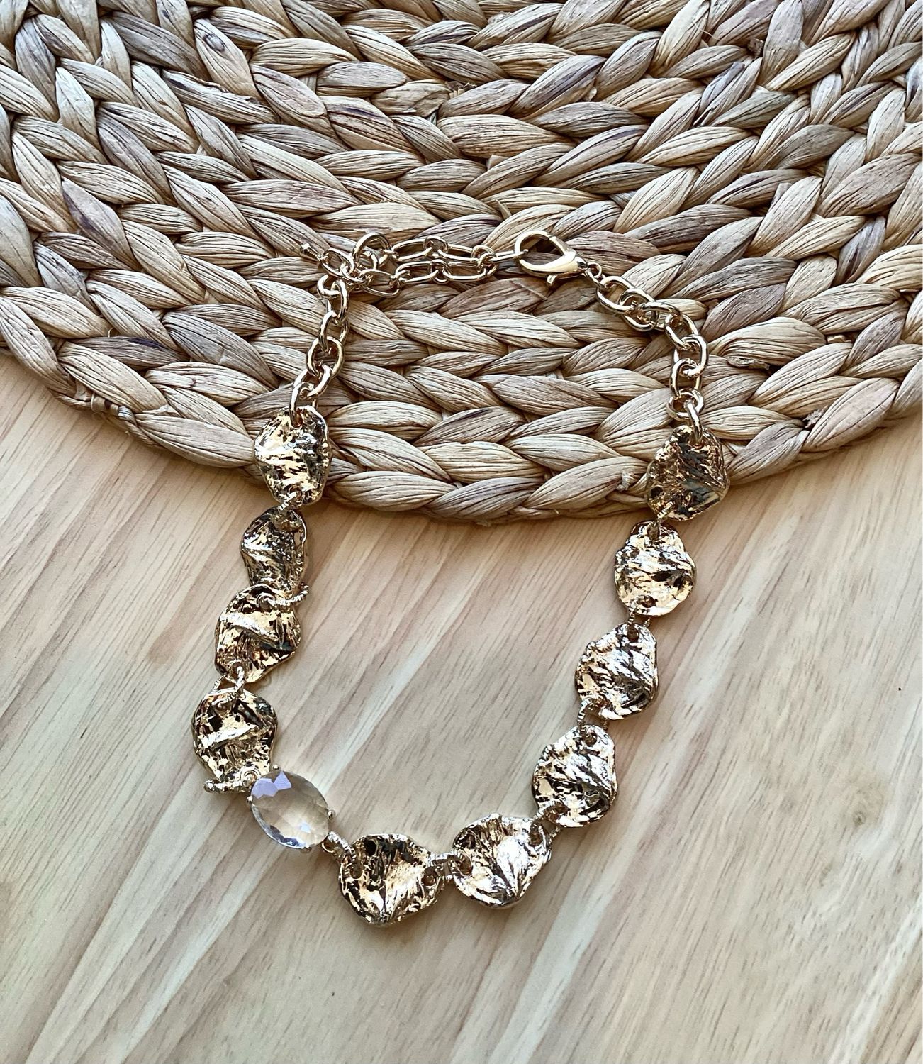 Gold Layer Texture Necklace