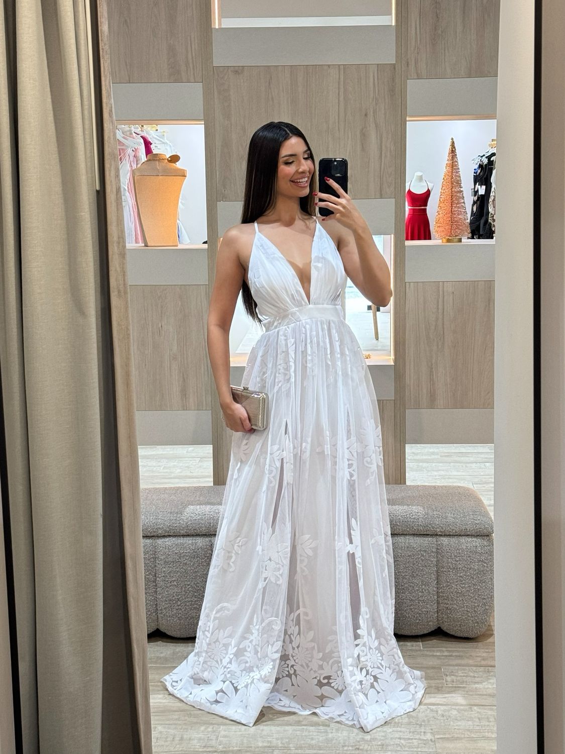 Stunning White Lace Maxi Dress