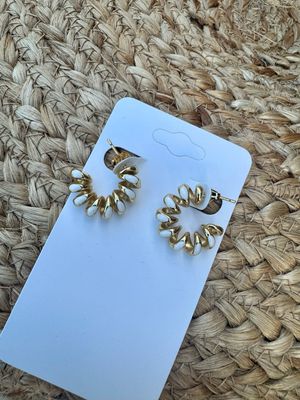 White Gold Hoop Earrings