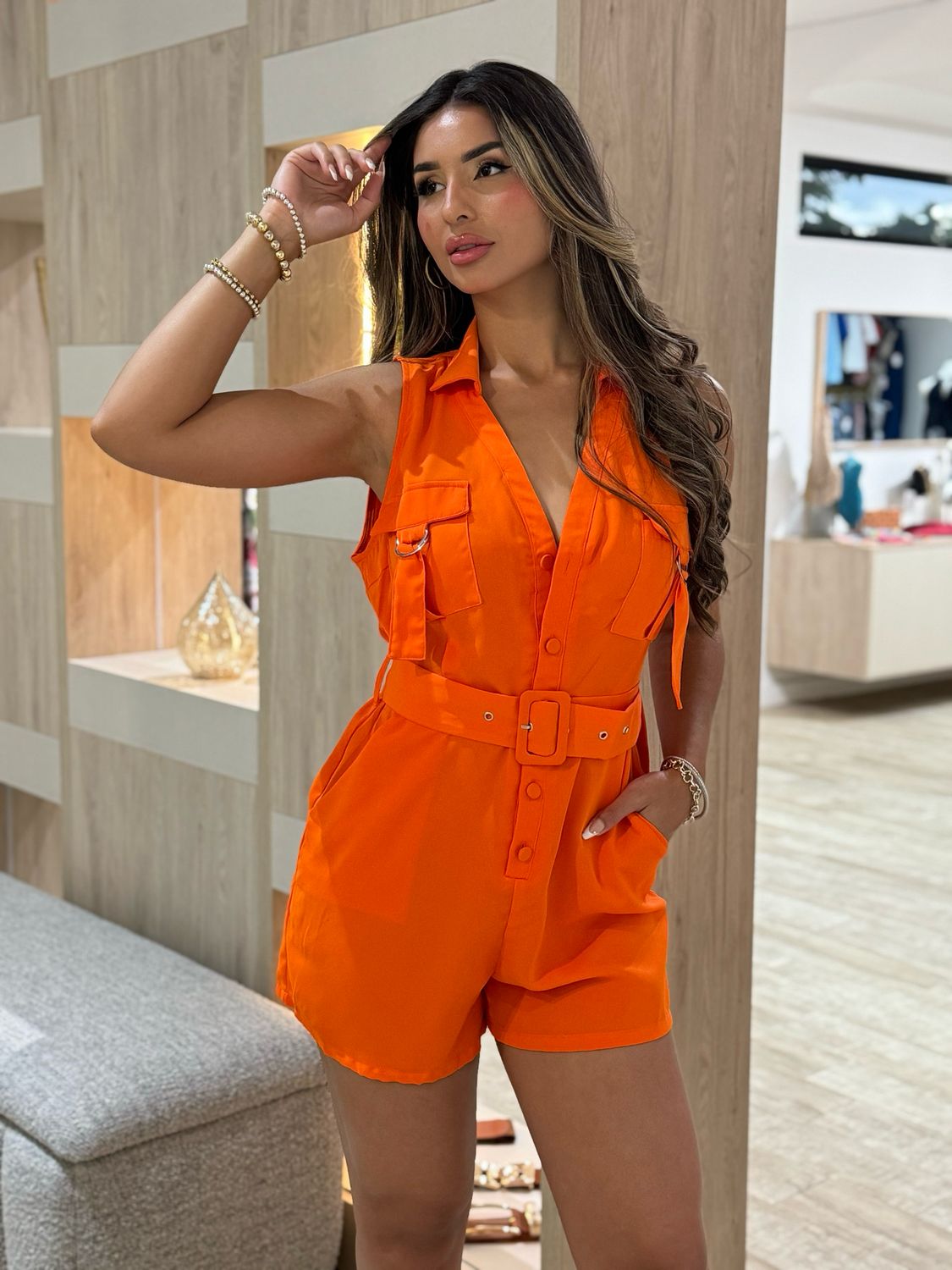 Mandarine Utility Romper