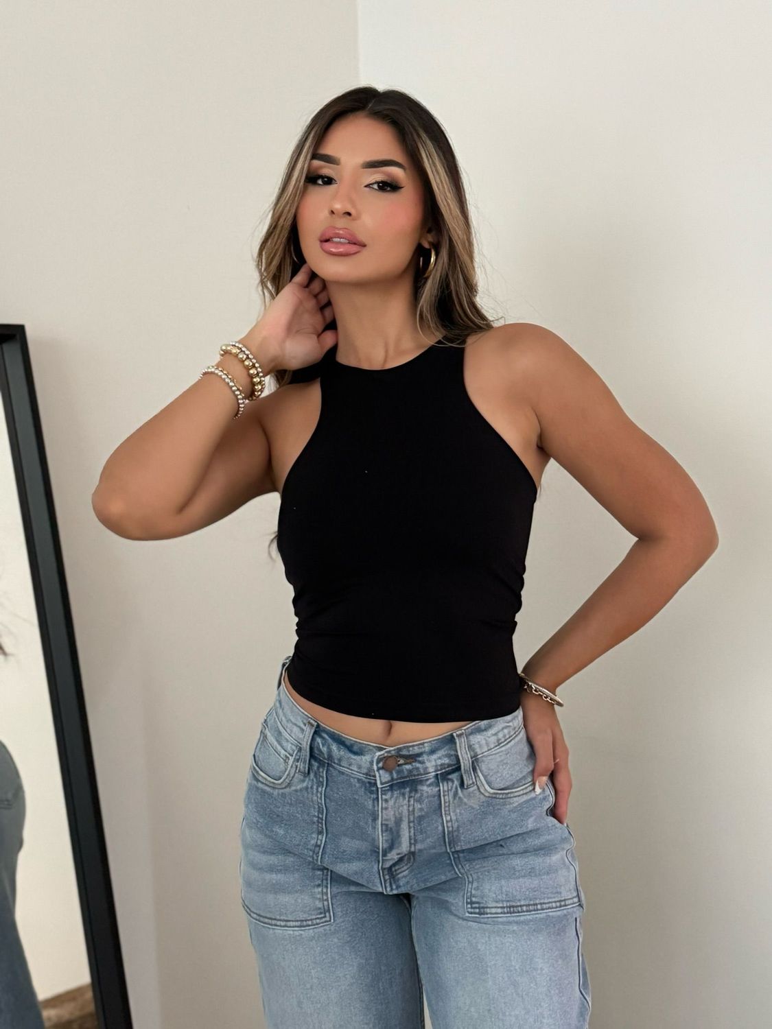 Black Basic Top (one Size)
