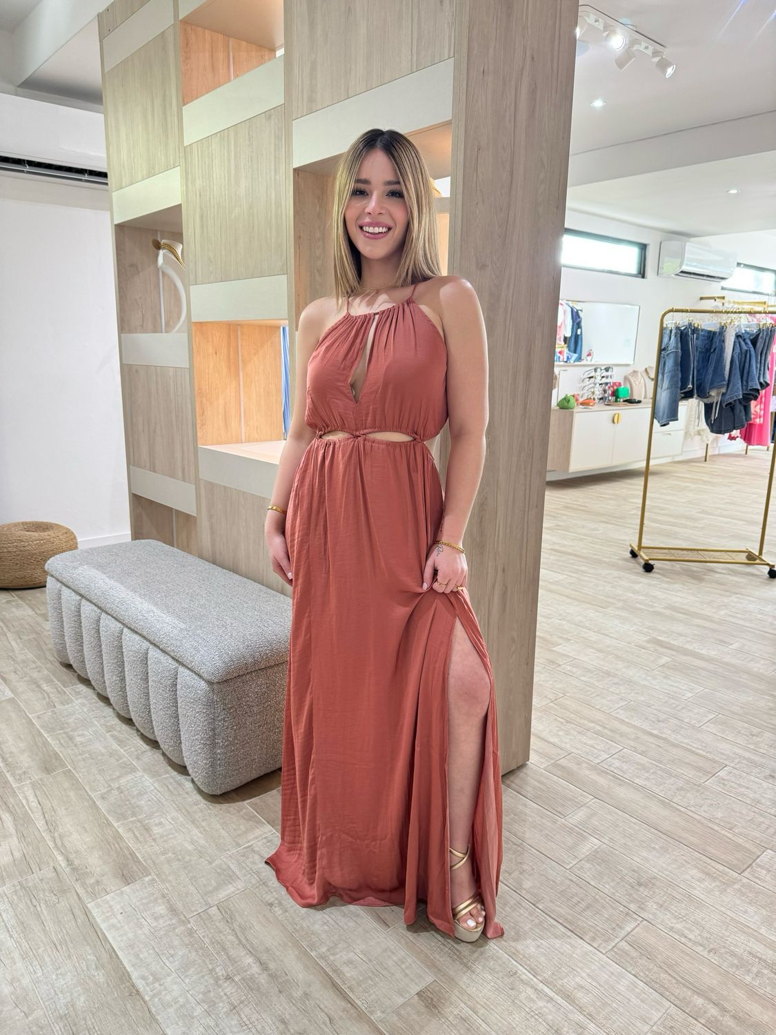 Clay Goddess Maxi Dress