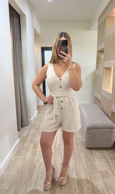 Sand With Black Stripes Romper