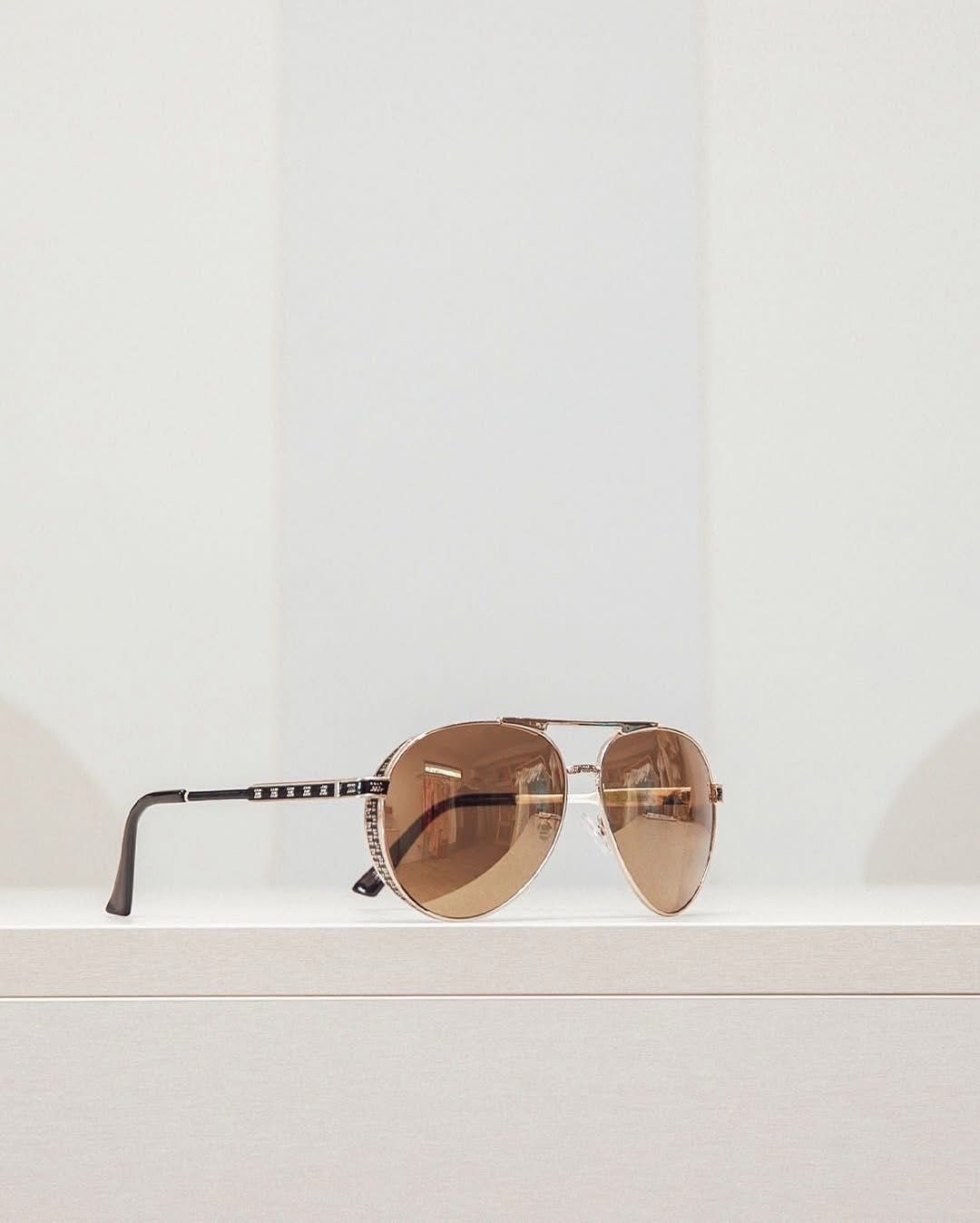 Golden Aviator Sunglasses