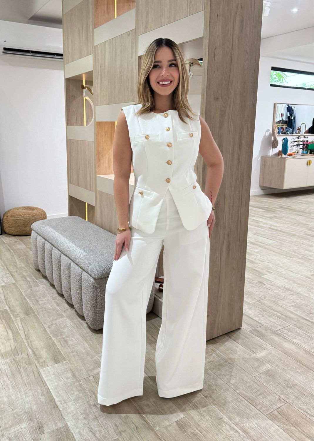 White Prestige Vest & Pants Set