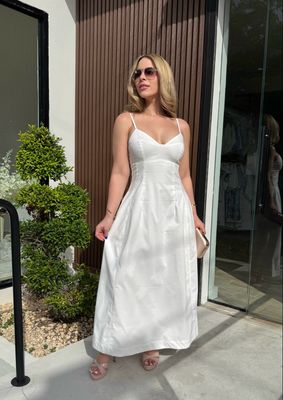 Classic White Midi Dress Classic White Midi Dress