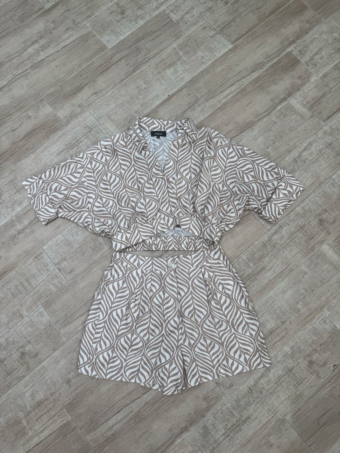 Latte Top & Shorts Set