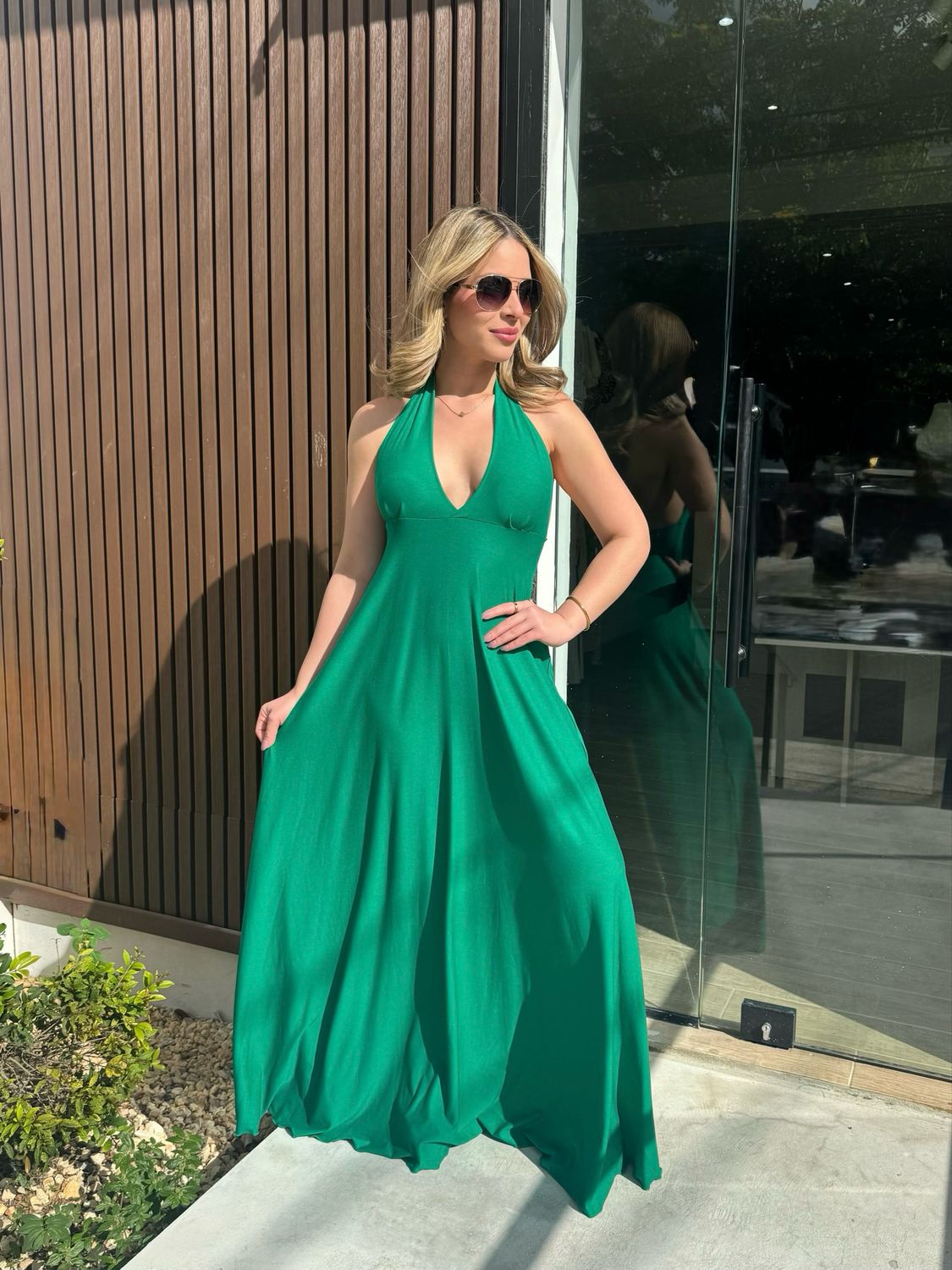 Emerald Green Maxi Dress By Marena