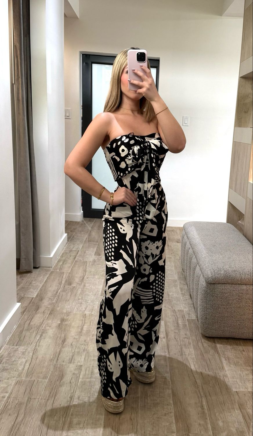 Abstract Black & White Versatile Jumpsuit