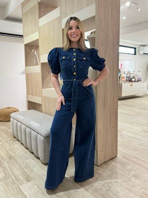 Dark Denim Elegant Jumpsuit