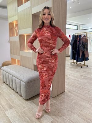 Autumn Bloom Midi Dress