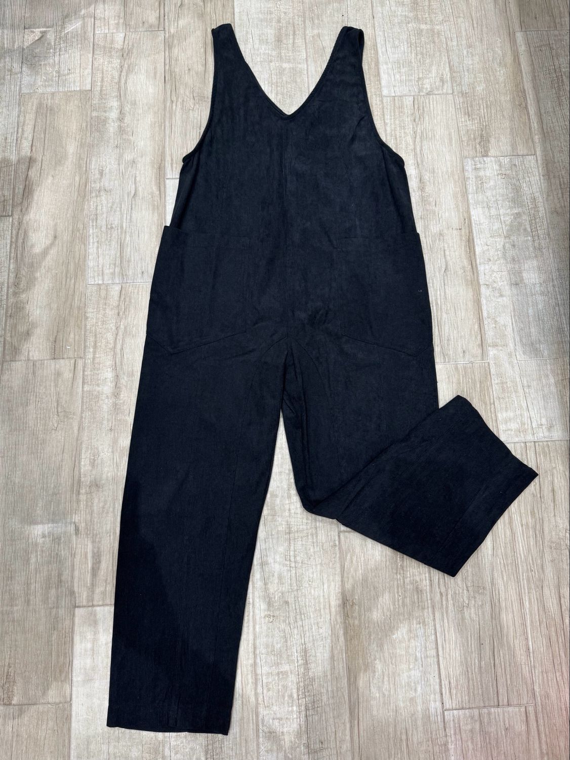Black Corduroy Jumpsuit