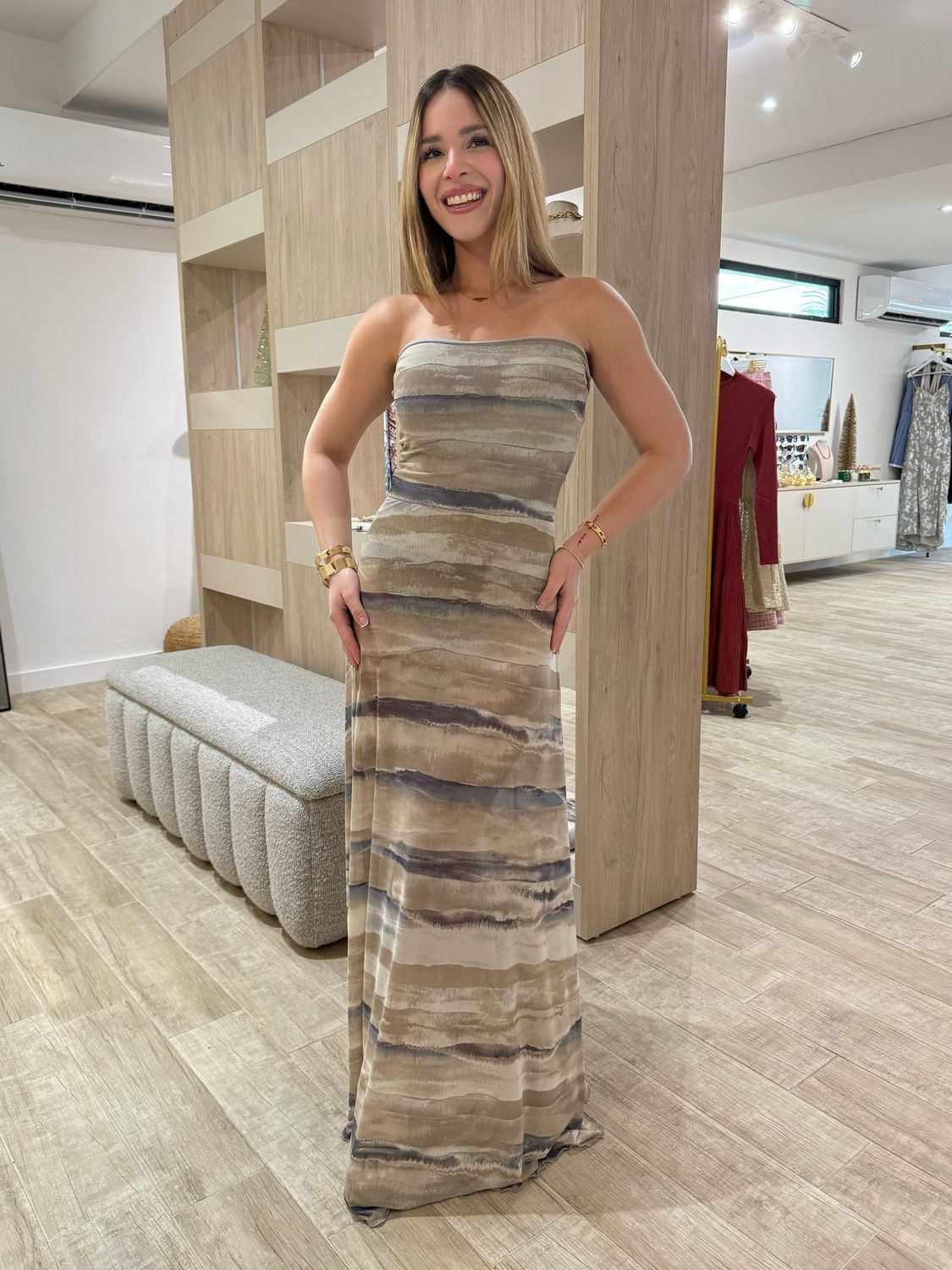 Arena Strapless Sheer Maxi Dress By Pía