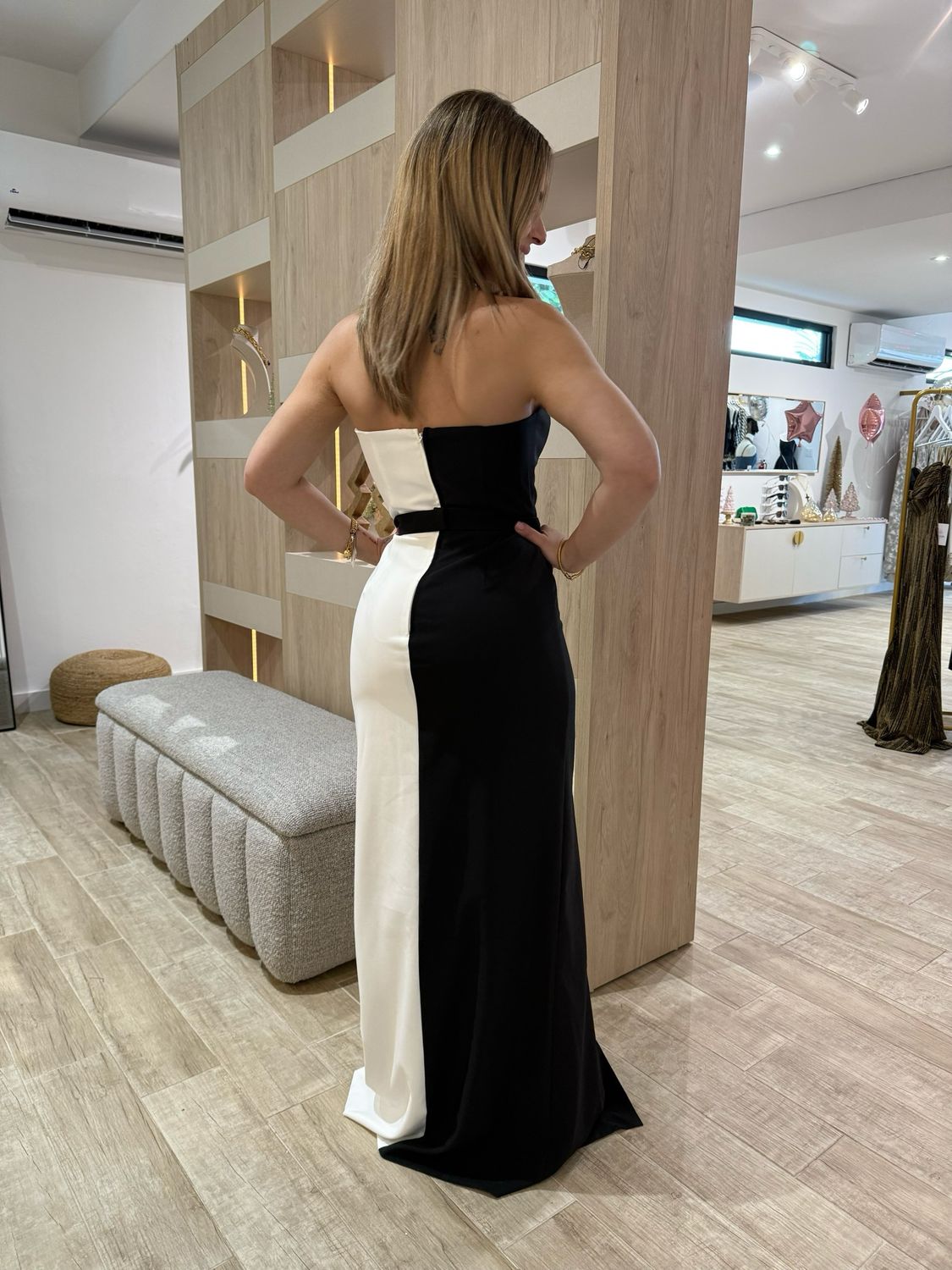 Black & White Color Block Dress