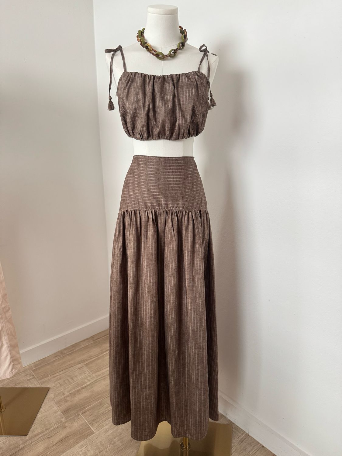 Espresso Top & Full Maxi Skirt Set Espresso Top & Full Maxi Skirt Set