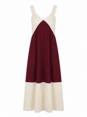 Burgundy & Ivory Midi Dress Burgundy & Ivory Midi Dress