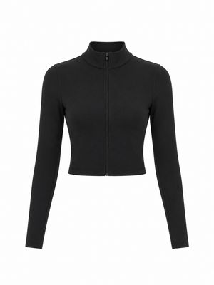 Essential Zip-Up Crop Jacket