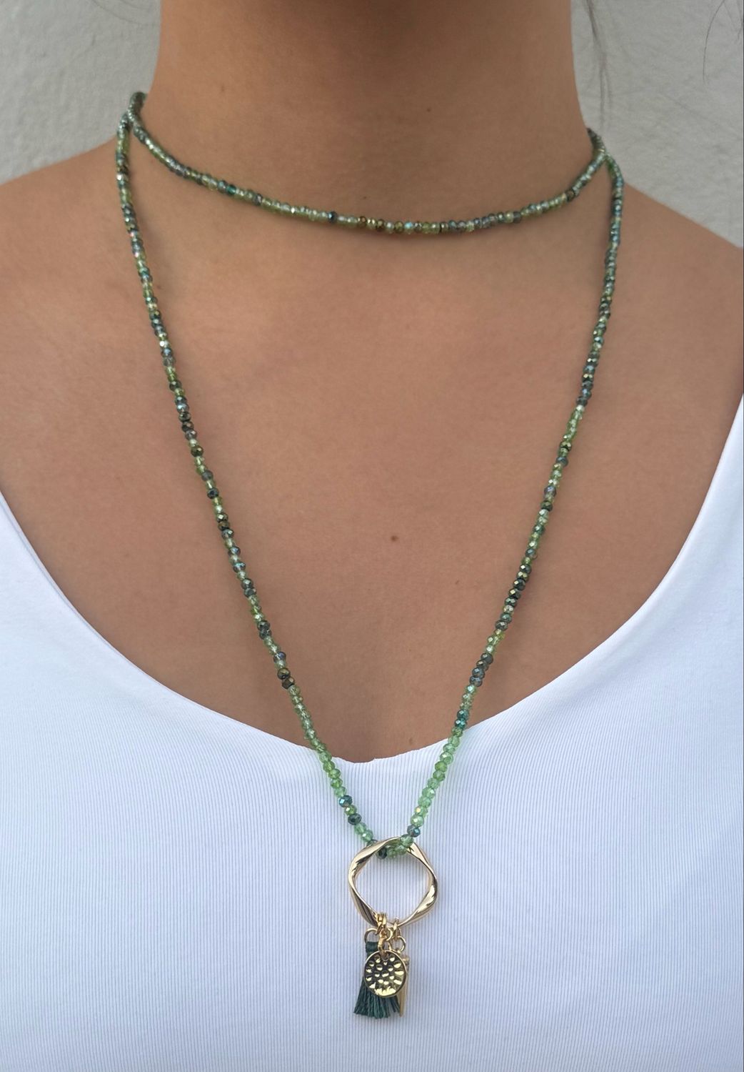 Emerald Aura Pendant Necklace