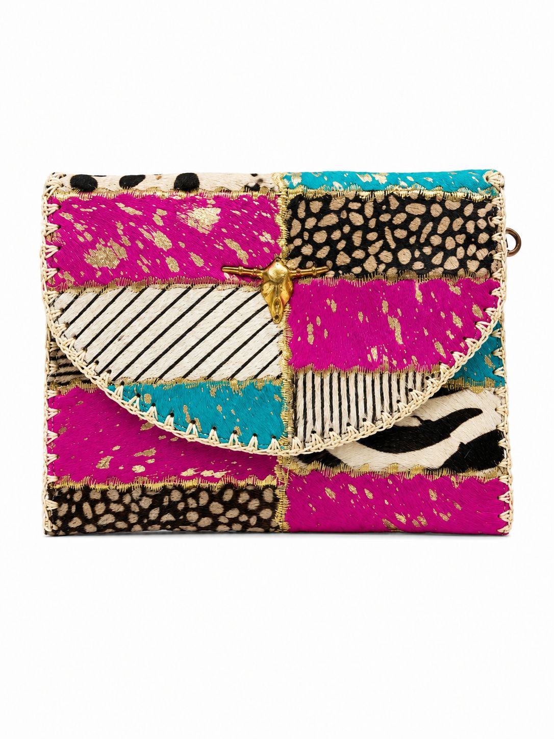 Wild Luxe Fuschia Clutch