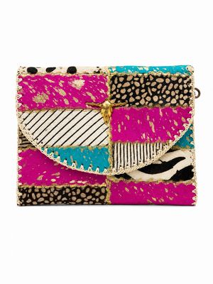 Wild Luxe Fuschia Clutch