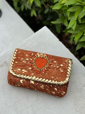 Genuine Leather Gold Camel Handbag