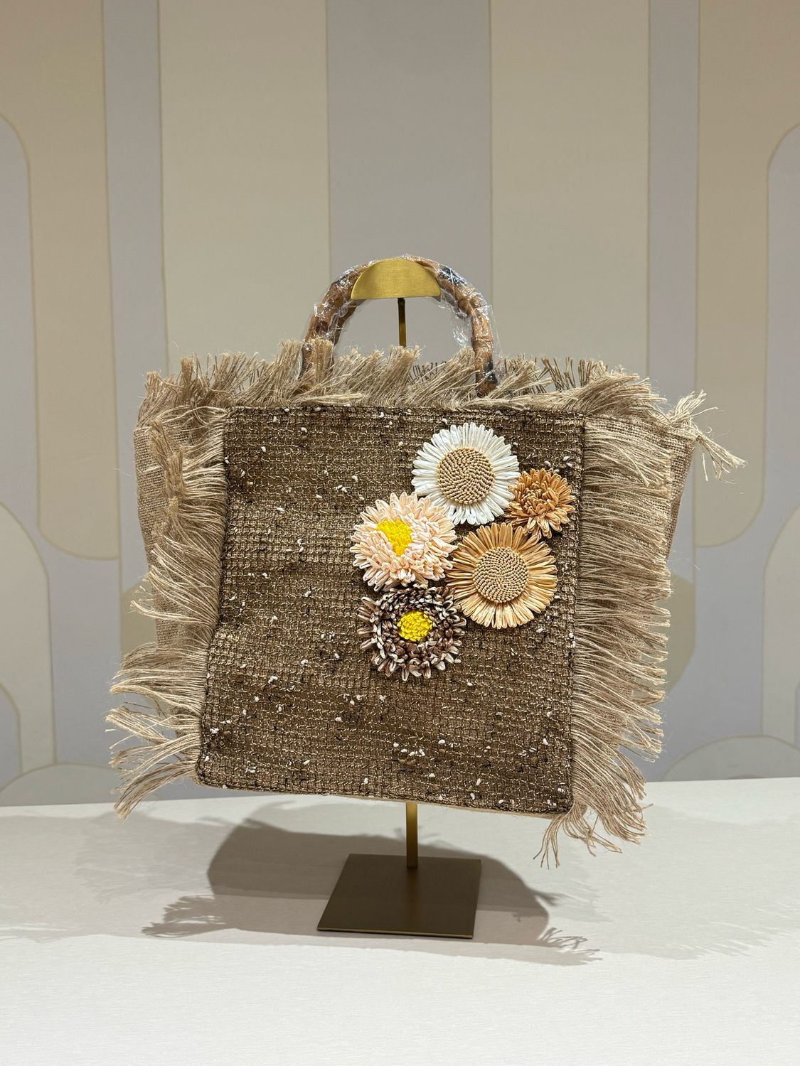 Raffia Natural Flower Bag