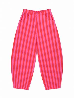 Pink Stripe Barrel Pants ( One Sizes)