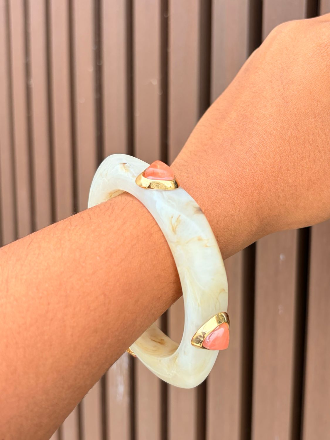 Aura Cuff-Ivory Coral