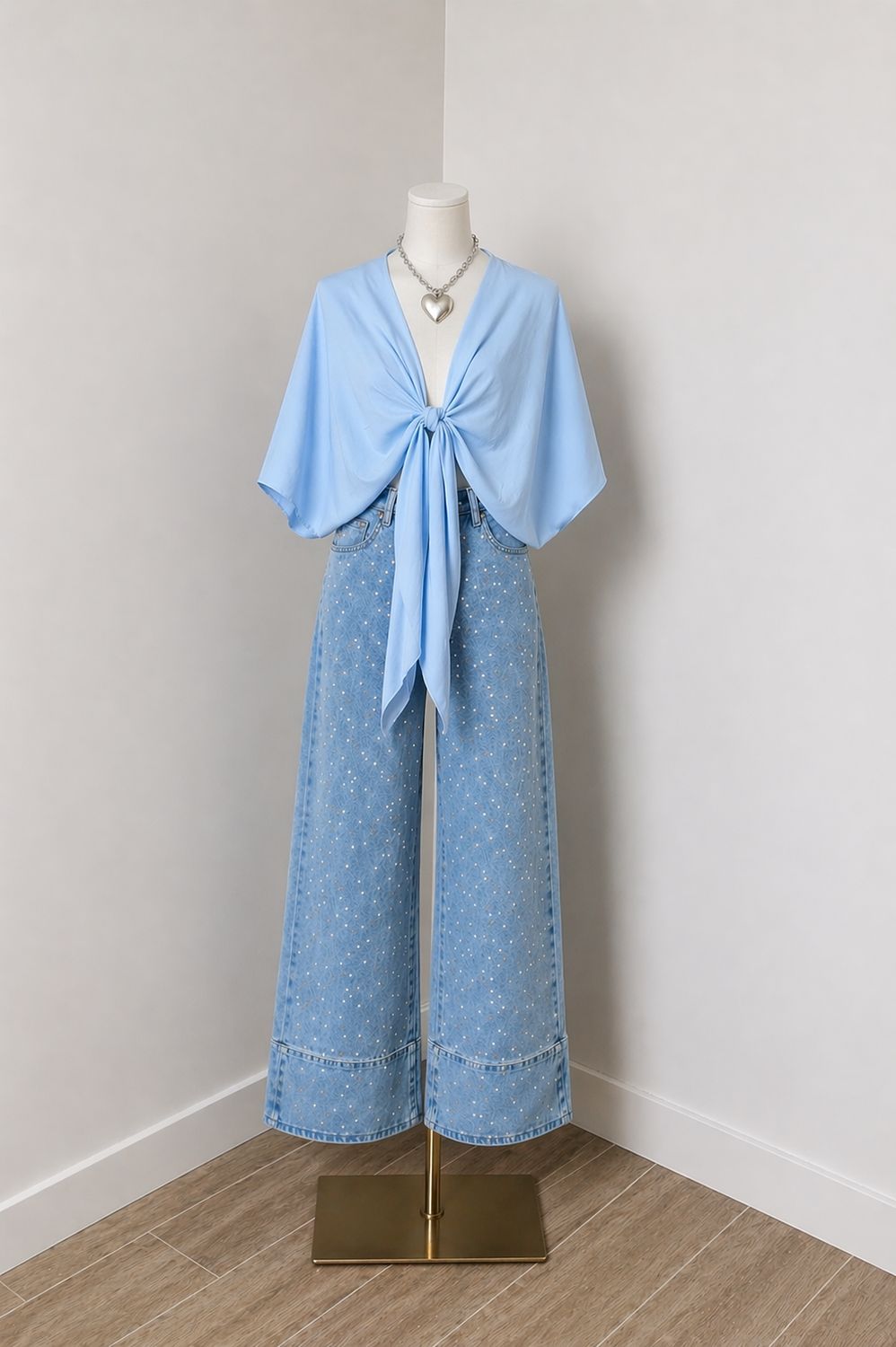 Baby Blue Dream Knot Blouse