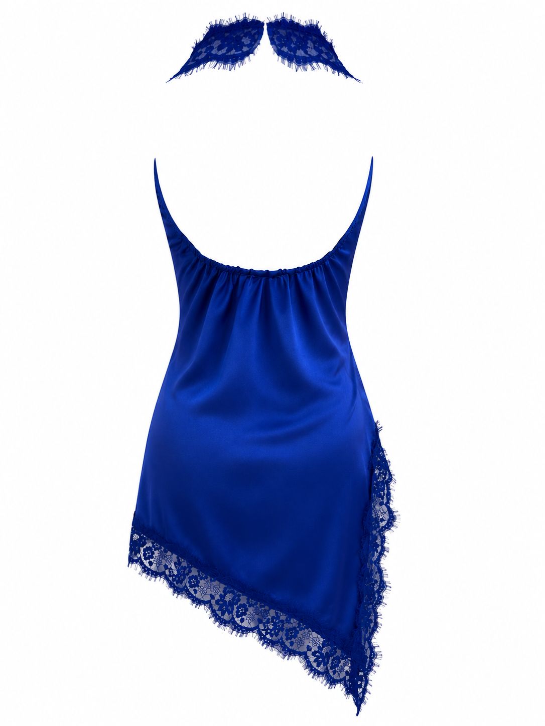 Royal Blue Lace Asymmetric Top