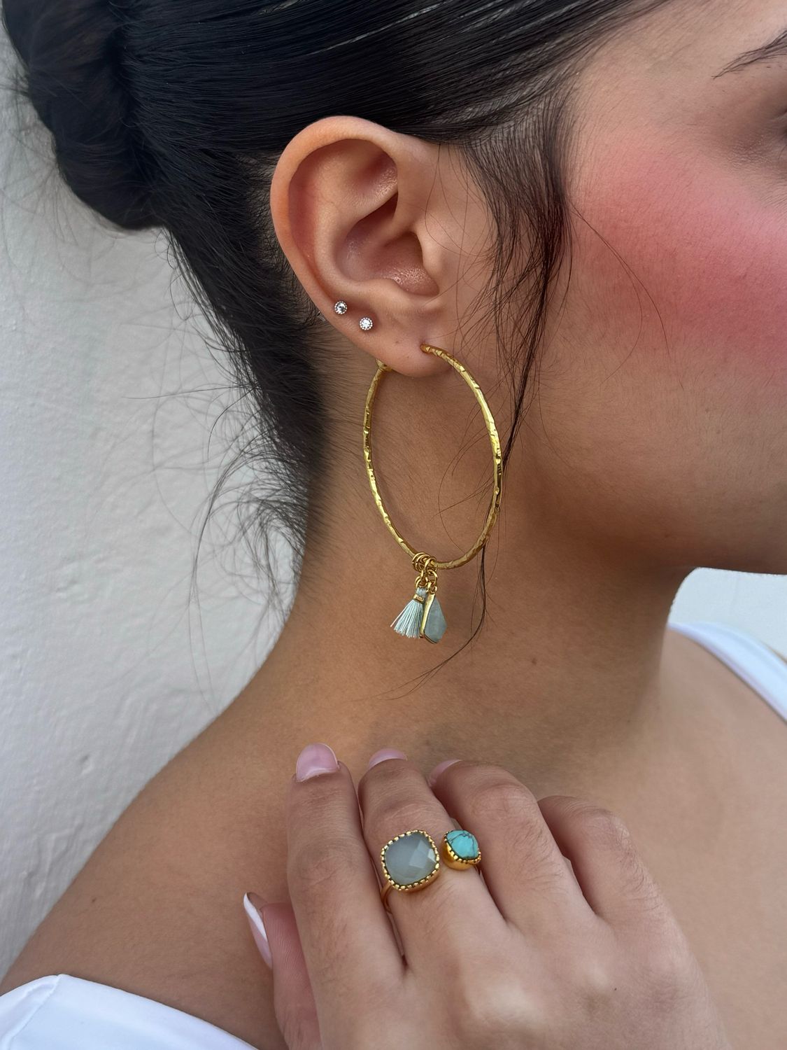 Nora Aqua Earring & Ring Set