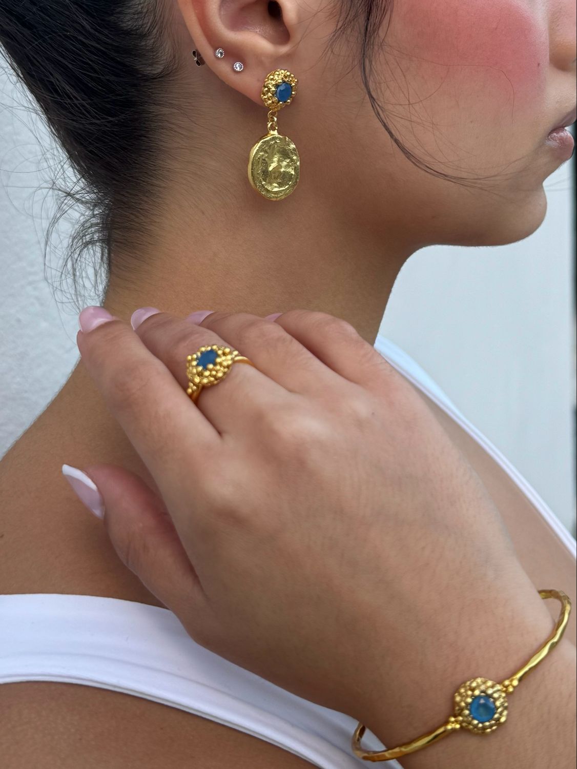 Maine Blue Jade Trio Set