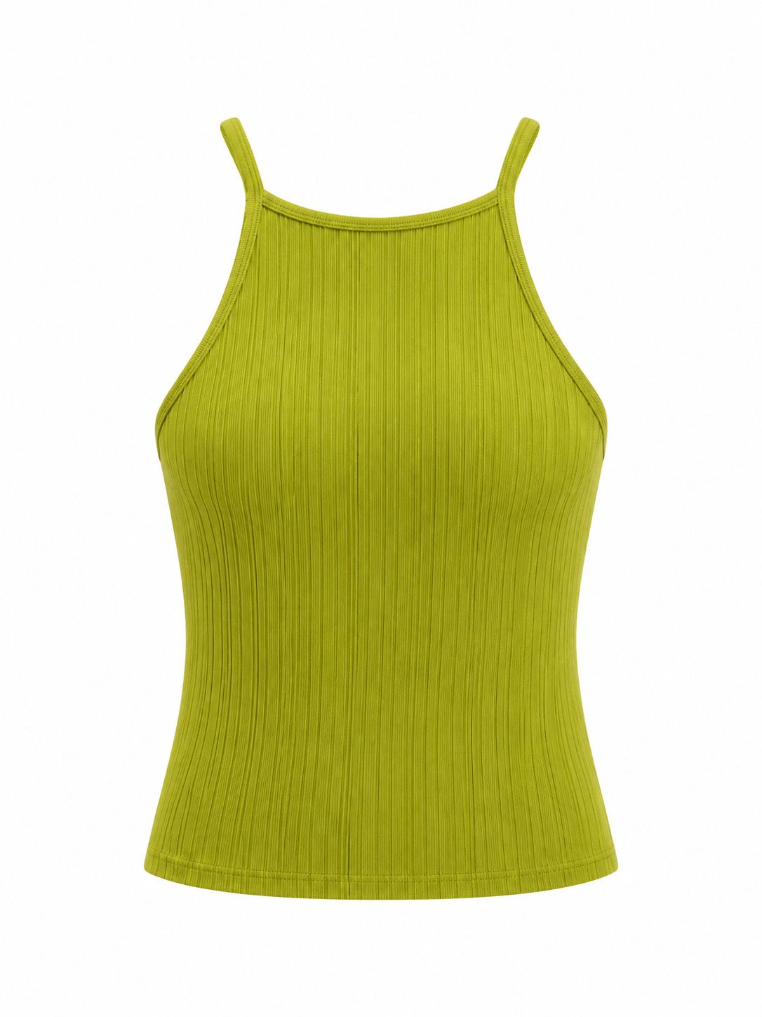 Lime Ribbed Cami Top