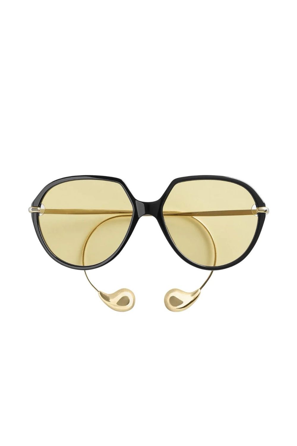 Black Gold Drop Sunglasses