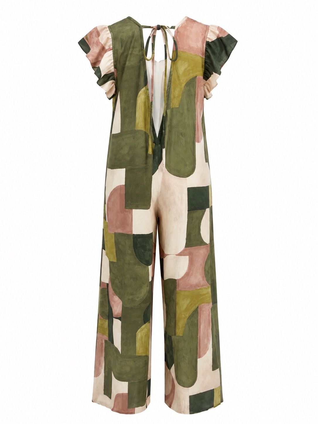 Green Color Block Jumpsuit (One Size)