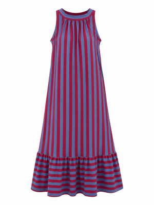 Red & Blue Stripes Maxi Dress Red & Blue Stripes Maxi Dress